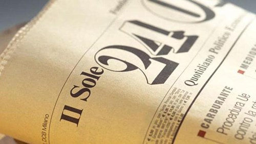 Aujourd'hui, "Il Sole 24 Ore" parle de nous.